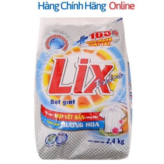 Bột giặt Lix Extra Hương Hoa 2,4kg