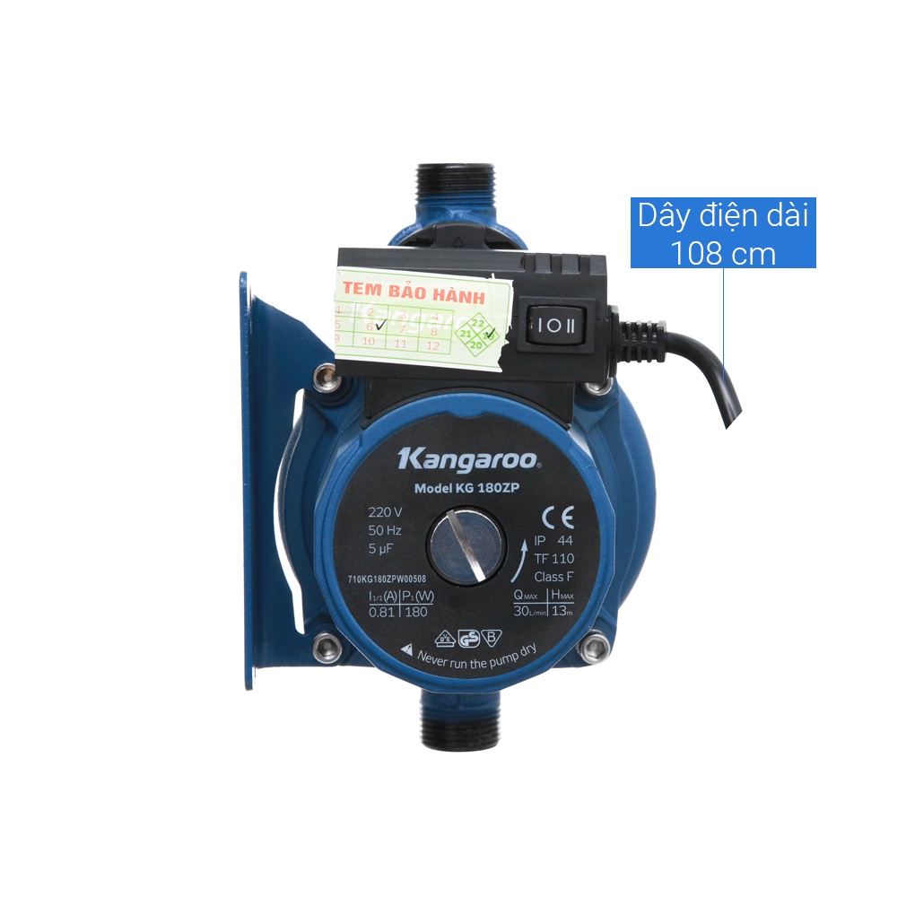 Máy bơm nước tăng áp Kangaroo KG 180ZP 180W