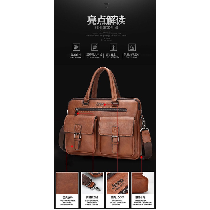 Cặp táp đựng Laptop một ngăn phong cách doanh nhân Âu Mỹ cổ điển dành cho nam | BigBuy360 - bigbuy360.vn