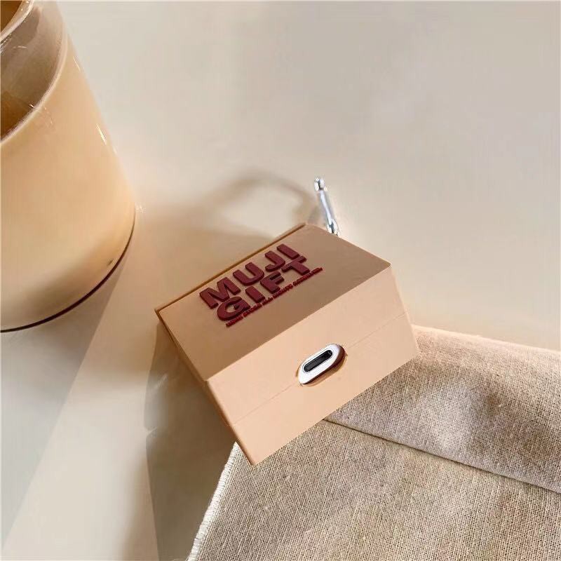 Japanese Muji Gift Bag Airpods Case wireless bluetooth earphone airpods 1/2/pro protective cover soft silicone