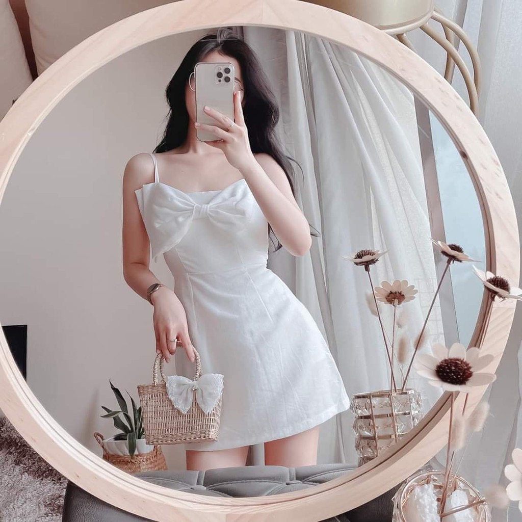 💓 ĐẦM/VÁY CAO CẤP 💓FREESHIP 💓 VÁY 2 DÂY NƠ NGỰC HOT HIT CHẤT LIỆU ĐŨI(có ảnh thật cận chất) | BigBuy360 - bigbuy360.vn