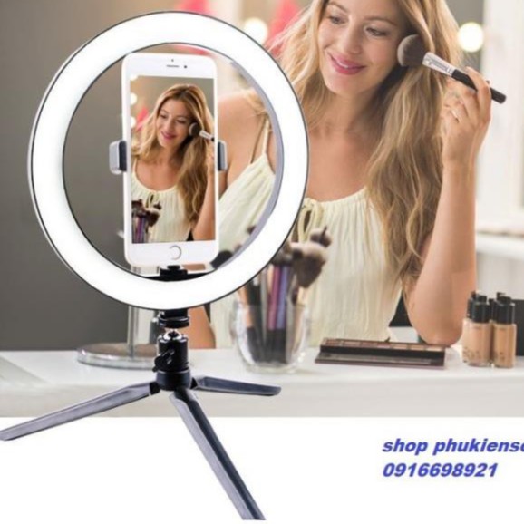 Đèn 26cm CHÂN ĐỂ BÀN live stream  livestream make up trang điểm Size 26cm chân để bàn