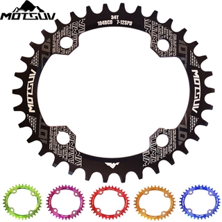 Nhông xích hình bầu dục 104BCD cho xe đạp leo núi MTB bánh răng 32T 34T 36T 38T