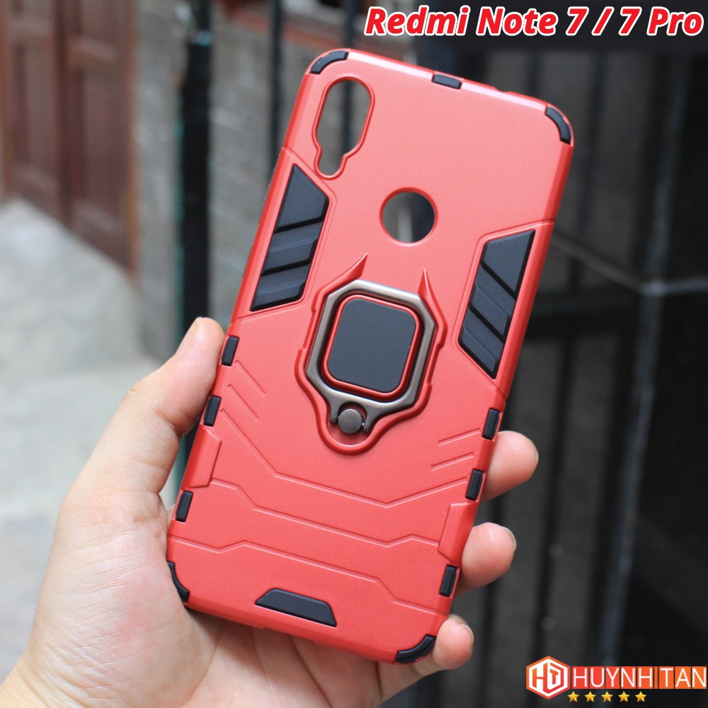 Ốp lưng Xiaomi Redmi Note 7 , Note 7 Pro chống sốc Iron Man ver 2 có Iring (Full Màu)