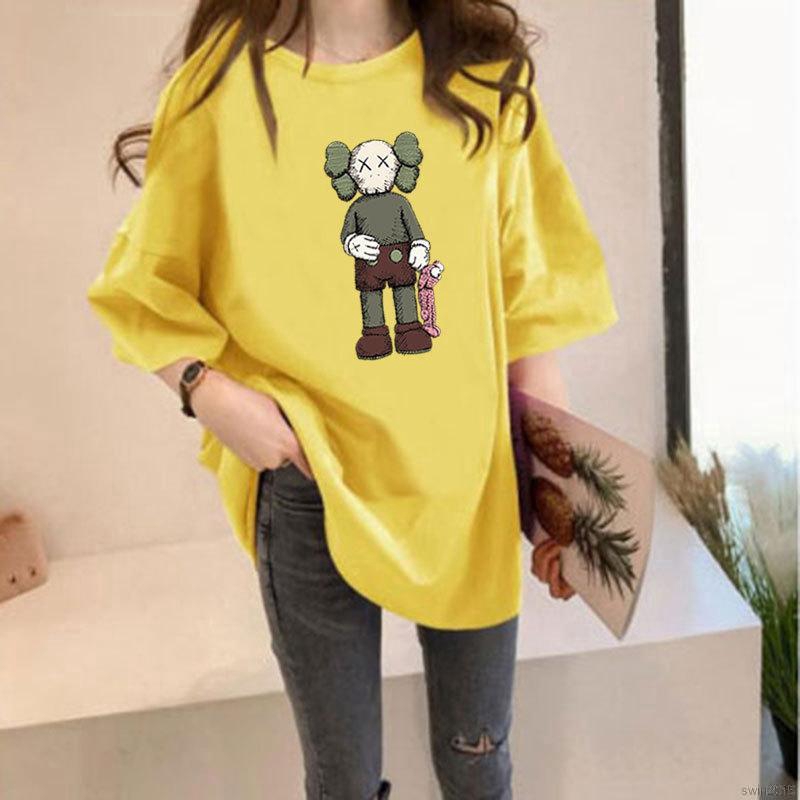 Áo Thun Ngắn Tay In Hình Kaws Cho Cặp Đôi