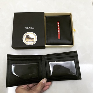 [ĐỘC QUYỀN] Ví da PRADA nam DA DÊ XỊN 100%