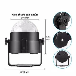 [ SIÊU RẺ ] ĐÈN LED SÂN KHẤU MINI CẢM BIẾN NHẠC + REMOTE