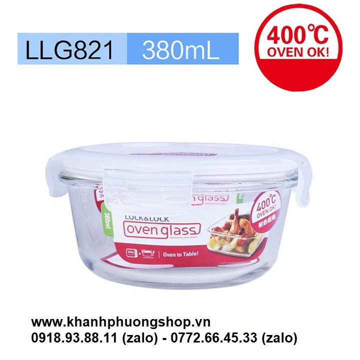 hộp thủy tinh lock&lock 380ml