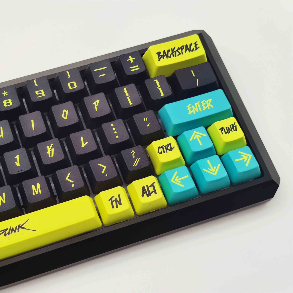 GMK Cyberpunk Keycap, 122 phím PBT Keycaps OEM Cấu hình OEM DYE-SUB Cá nhân hóa GMK Keycaps cho bàn phím cơ / Bàn phím cơ chơi game
