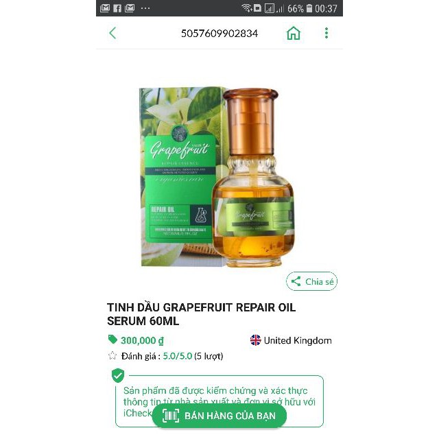 [Tặng Tinh Dầu] Bộ Dầu Gội - Xả Bưởi Bồ Kết Ngăn Ngừa Rụng Tóc Phục Hồi Hư Tổn Grapefruit 850ml*2