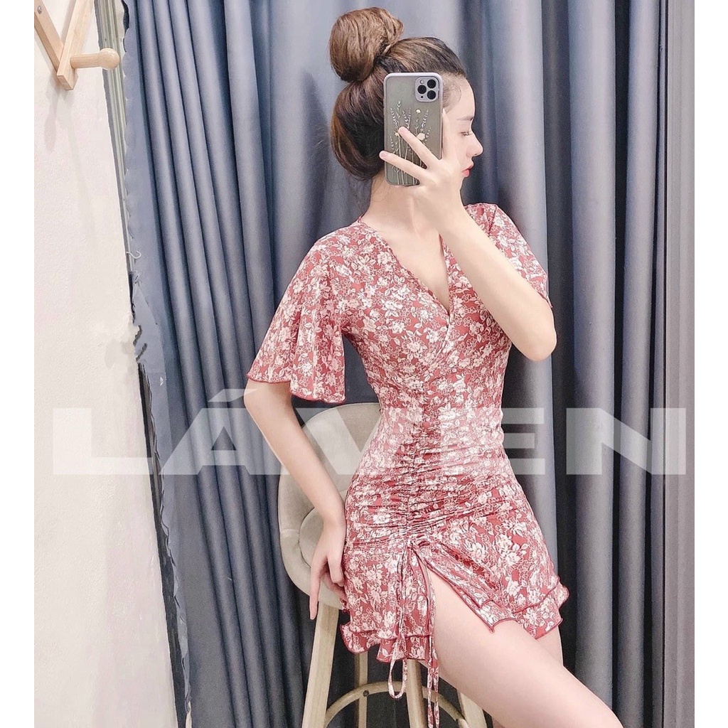 Sét jum ngắn kiểu bánh bèo tay loe eo rút dây phối hoa dễ thương, sang chảnh thời trang nữ đi chơi, dạo phố siêu xinh | BigBuy360 - bigbuy360.vn