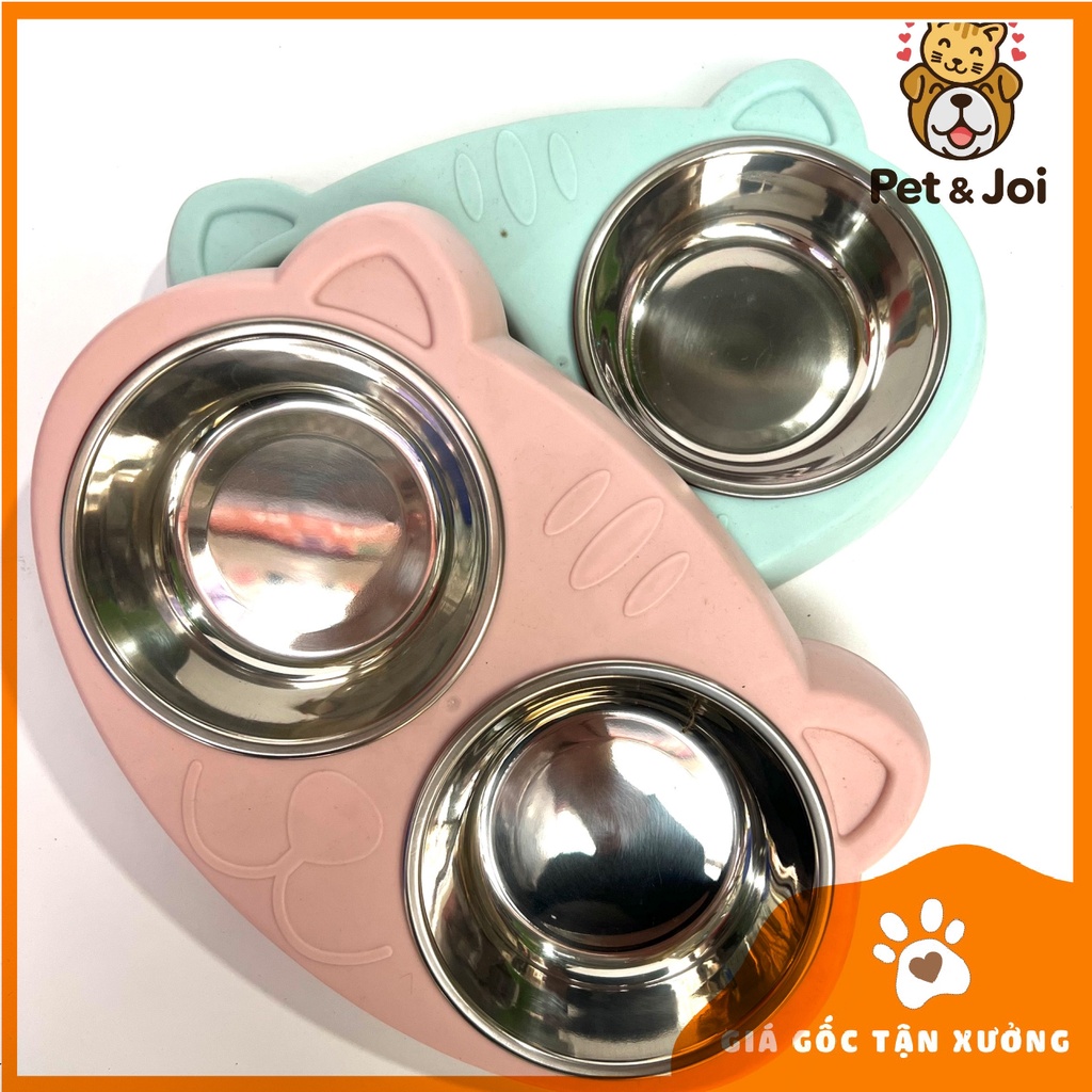 Bát đôi inox cao cấp chó mèo