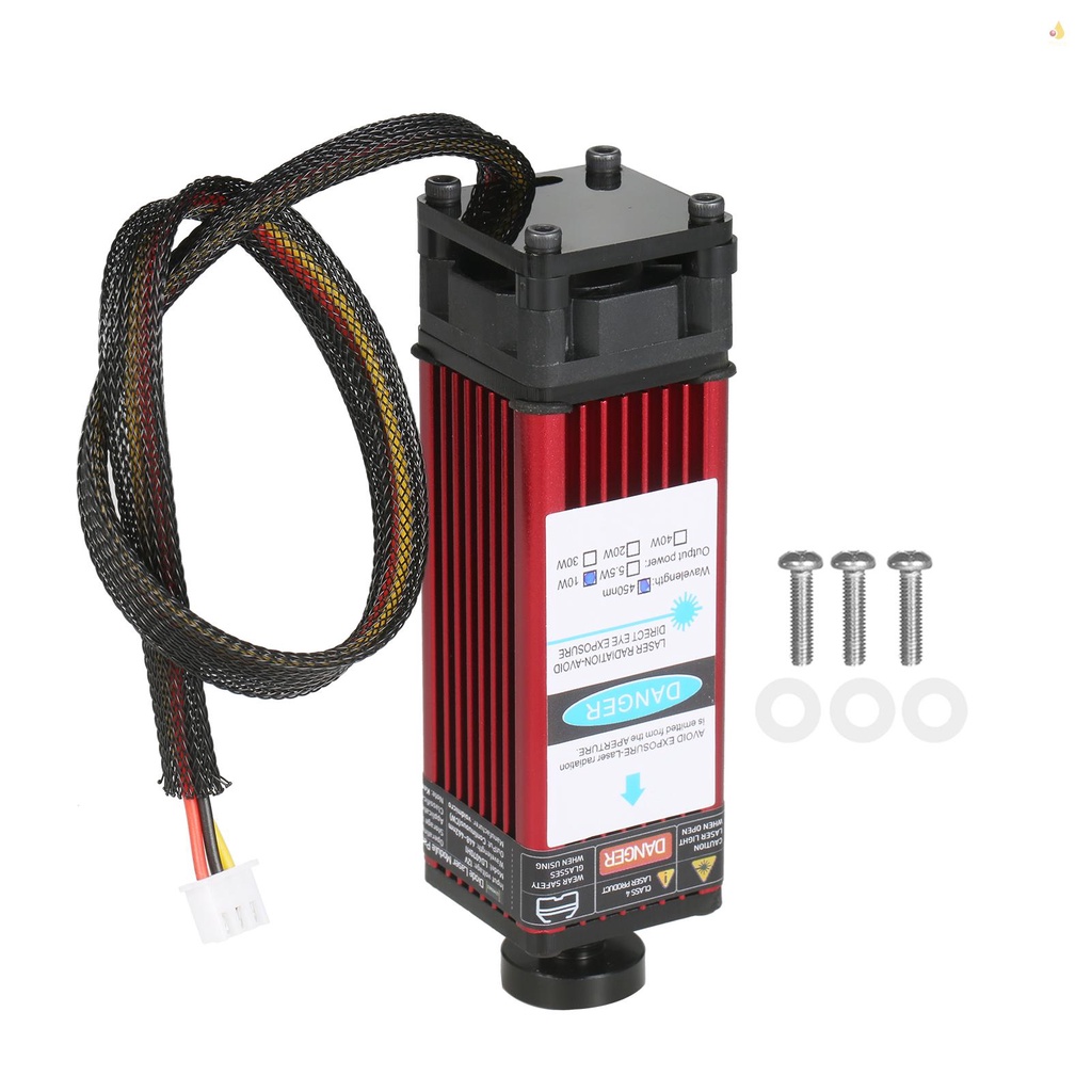 Mô Đun Laser 5.5W 450nm Đầu Laser Độ Chính Xác Cao Có Thể Điều Chỉnh Độ Chính Xác Cao Dành Cho Máy Khắc Gỗ / Acrylic Da