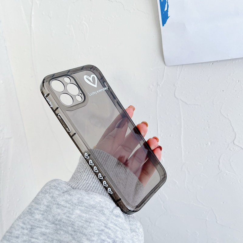 Ốp Điện Thoại Trong Suốt Chống Sốc Họa Tiết Trái Tim Cho iPhone 14 13 12 11 Pro MAX X XR XS MAX 8 7 Plus SE 2020