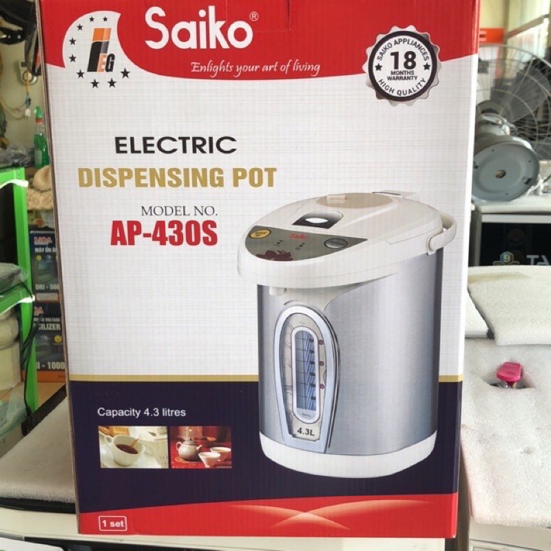 Phích điện SAIKO AP-430S dung tích 4,3L