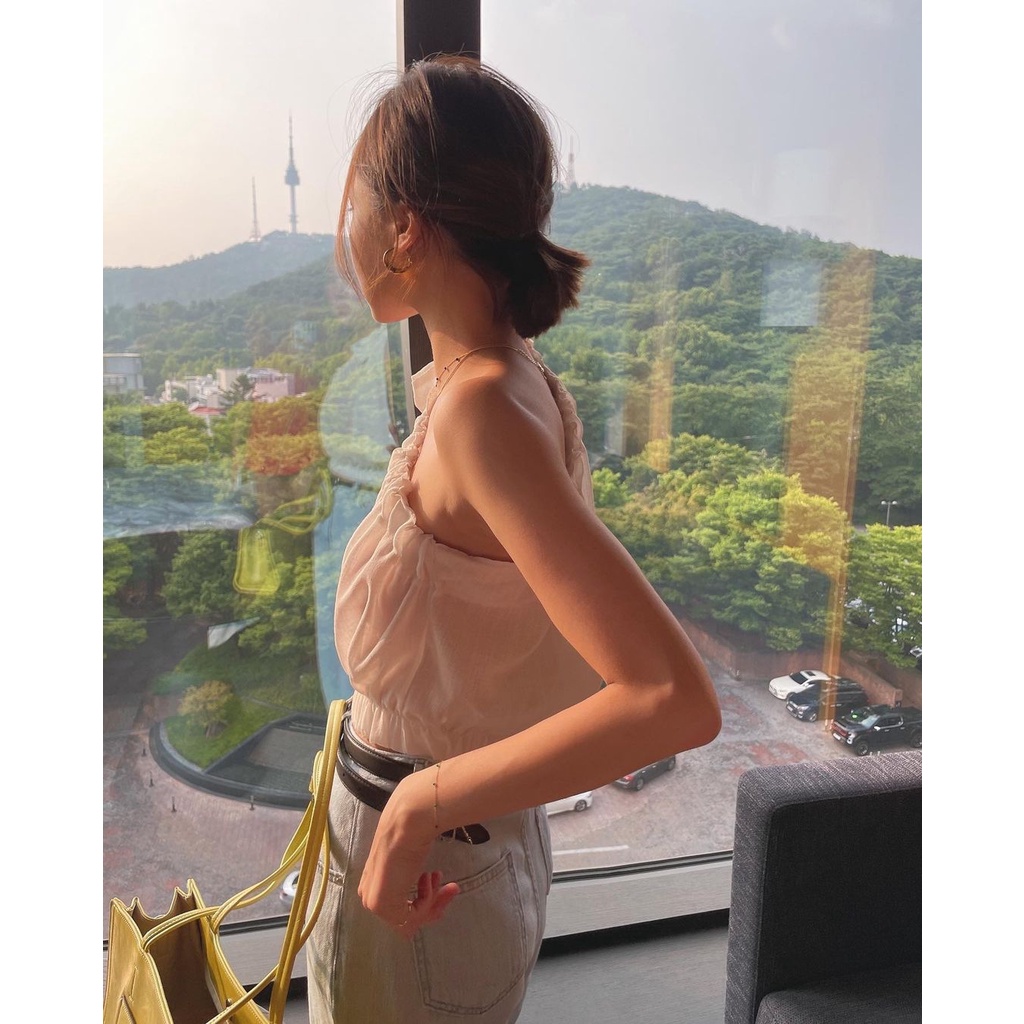 Áo croptop XIAOZHAINV trễ vai duyên dáng thời trang mùa hè phong cách Hàn Quốc dành cho nữ