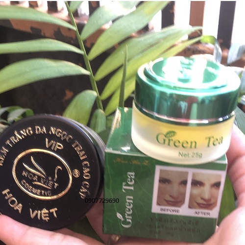 BỘ  KEM NGÀY VÀ ĐÊM HOA VIỆT VICTORY TRẮNG DA + KEM GREEN TEA 25G