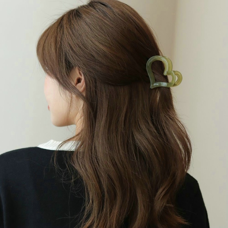Kẹp Tóc Hình Hoa / Trái Tim / Cá Mập Phong Cách Hàn Quốc Thanh Lịch Dành Cho Nữ