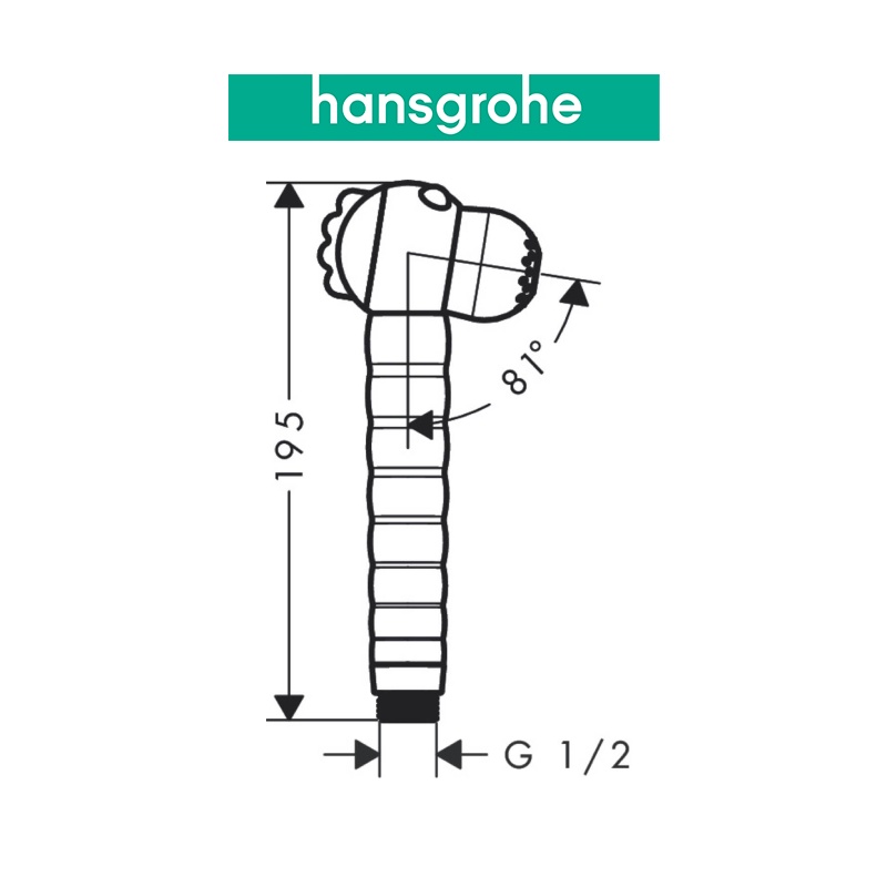 Vòi Hoa Sen Hansgrohe Jocolino Cho Bé Tay Cầm Chống Nhiệt, Lưới Lọc Sạch Bụi Bẩn Với 2 Chế Độ Phun Nước Tiện Lợi