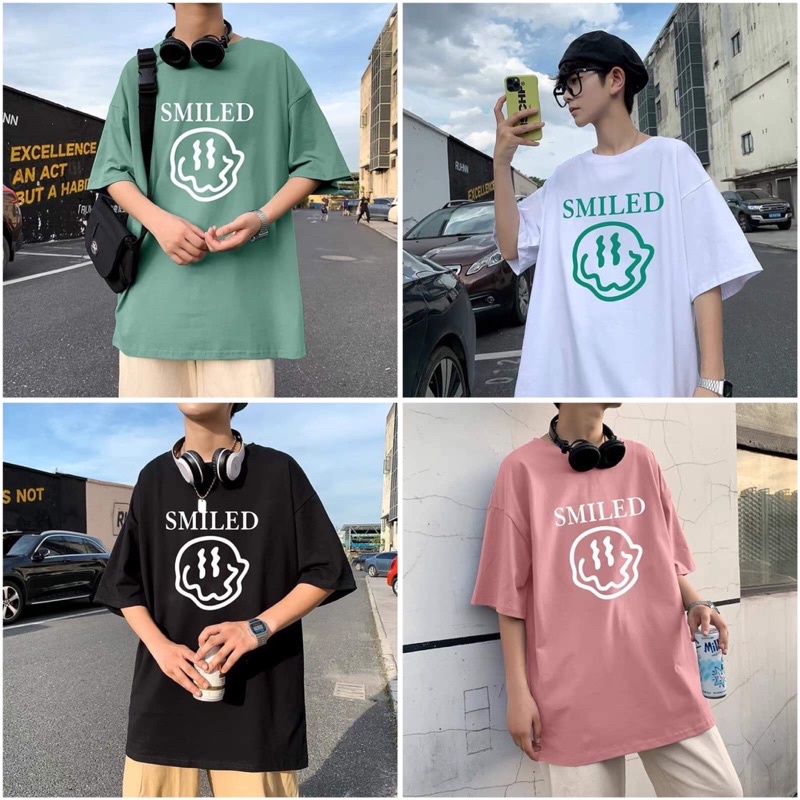 [RẺ VÔ ĐỊCH Áo Thun Unisex SMILE Full 4 Màu (Hàng Chuẩn)