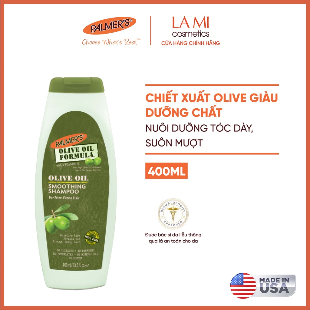 Bộ sản phẩm dưỡng tóc suôn mượt Olive Palmer's (Dầu gội và Dầu xả)