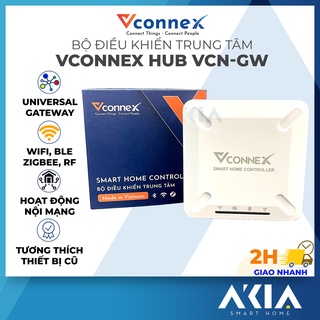 Bộ điều khiển trung tâm nhà thông minh Vconnex Gateway, tích hợp Wifi, Bluetooth, Mesh, Zigbee, dễ lắp đặt kết nối