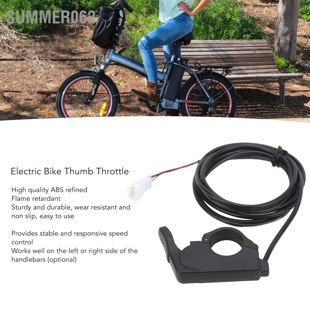 Summer062 Đạp điện Ngón tay cái của xe đạp Trái phải Bộ tăng tốc ngón chống mài mòn đa năng Chống trượt với đầu nối SM