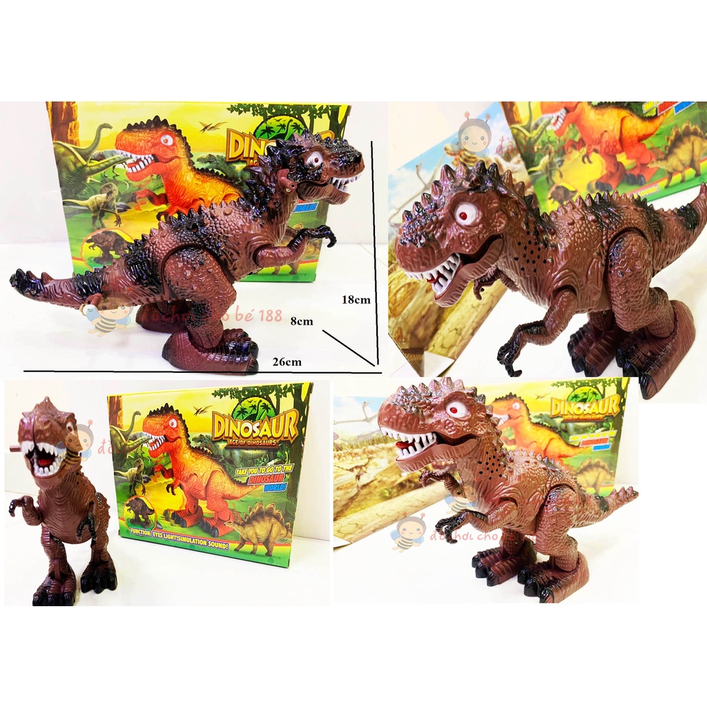 Khủng long bạo chúa T rex chạy pin có nhạc có đèn