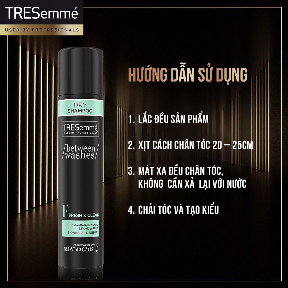 [HB GIFT] Dầu gội khô sạch tươi mát TRESemme Fresh & Clean 141g