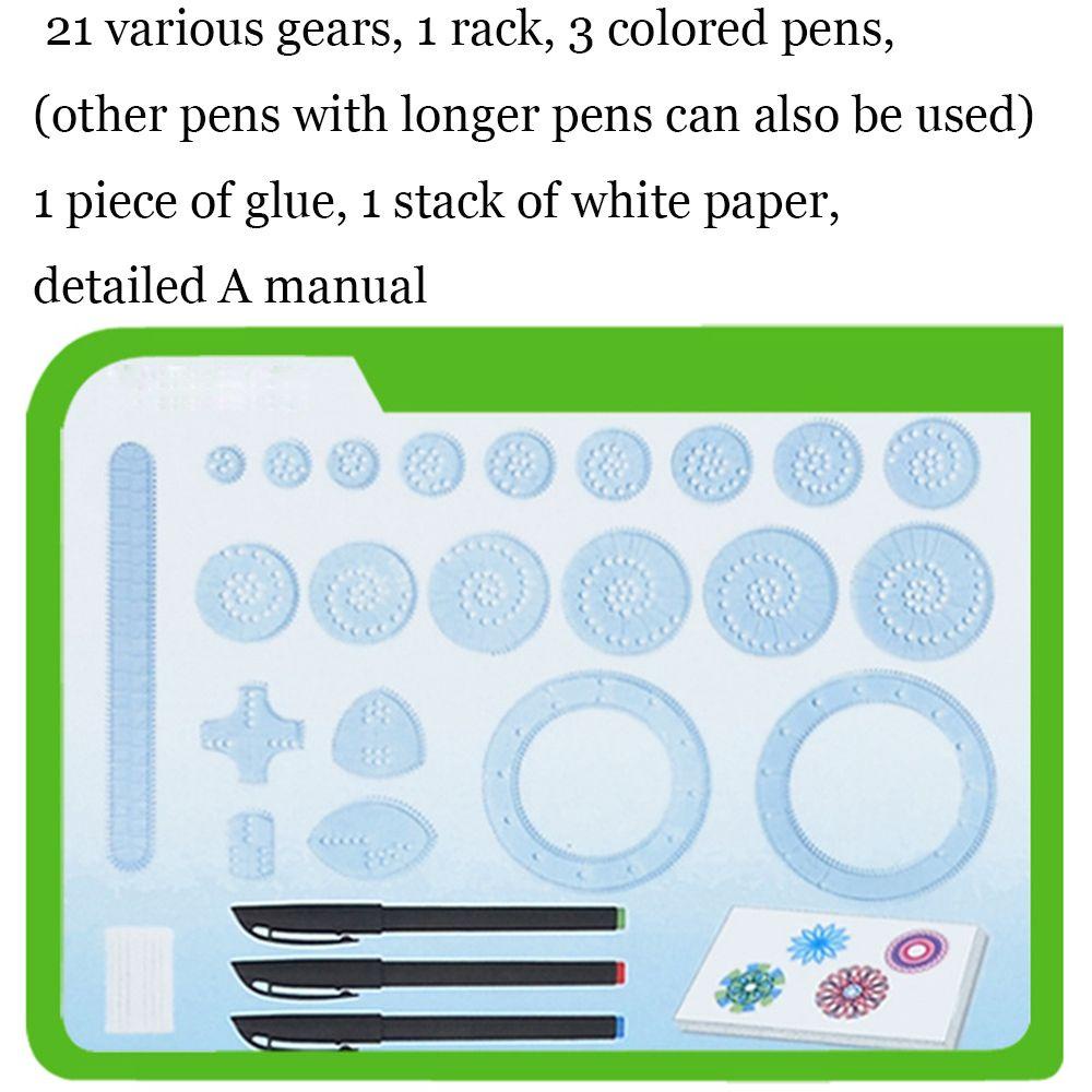 Bộ Bánh Xe Tập Vẽ Nghệ Thuật Thiết Kế Xoắn Ốc Hỗ Trợ Giáo Dục Thủ Công