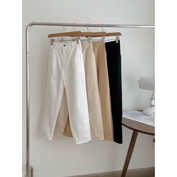 Quần baggy basic lưng chun sau QC