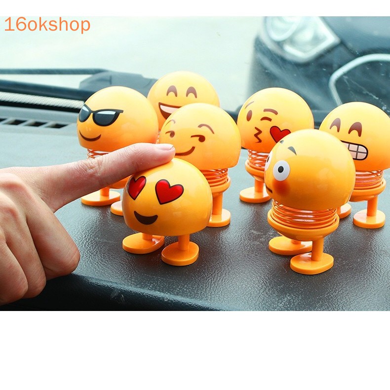 Đồ Chơi Hình Mặt Cười Lắc Đầu Trang Trí Xe Hơi