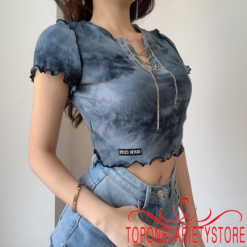 Áo Kiểu Lửng Tay Ngắn Thời Trang Dành Cho Nữ | BigBuy360 - bigbuy360.vn