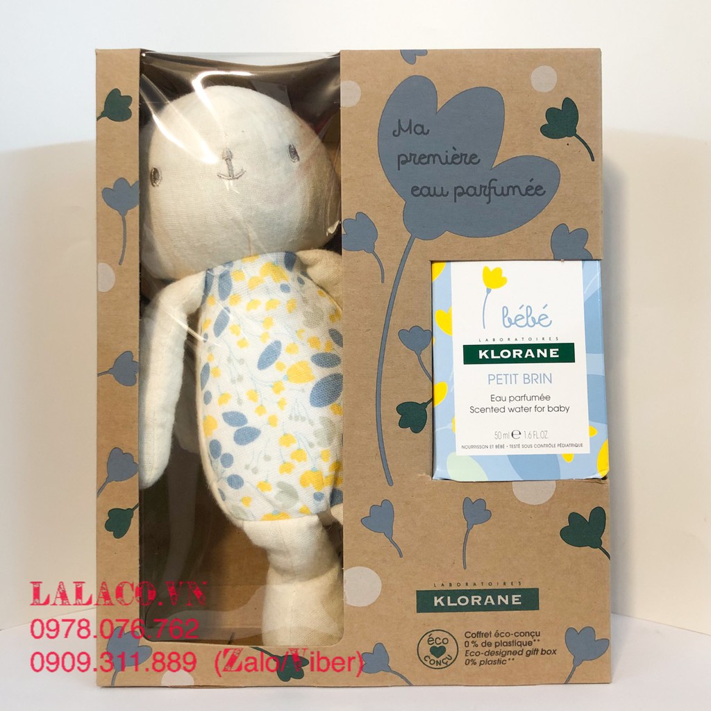 [Mẫu mới] Bộ Nước Hoa - Gift Set Klorane 50ml + tặng kèm thỏ bông - Hàng Pháp | Thế Giới Skin Care
