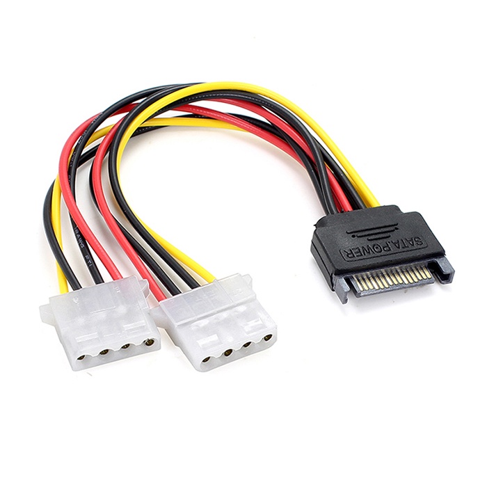 Cáp nguồn chuyển đổi SATA sang 2 IDE 4 Pin Molex