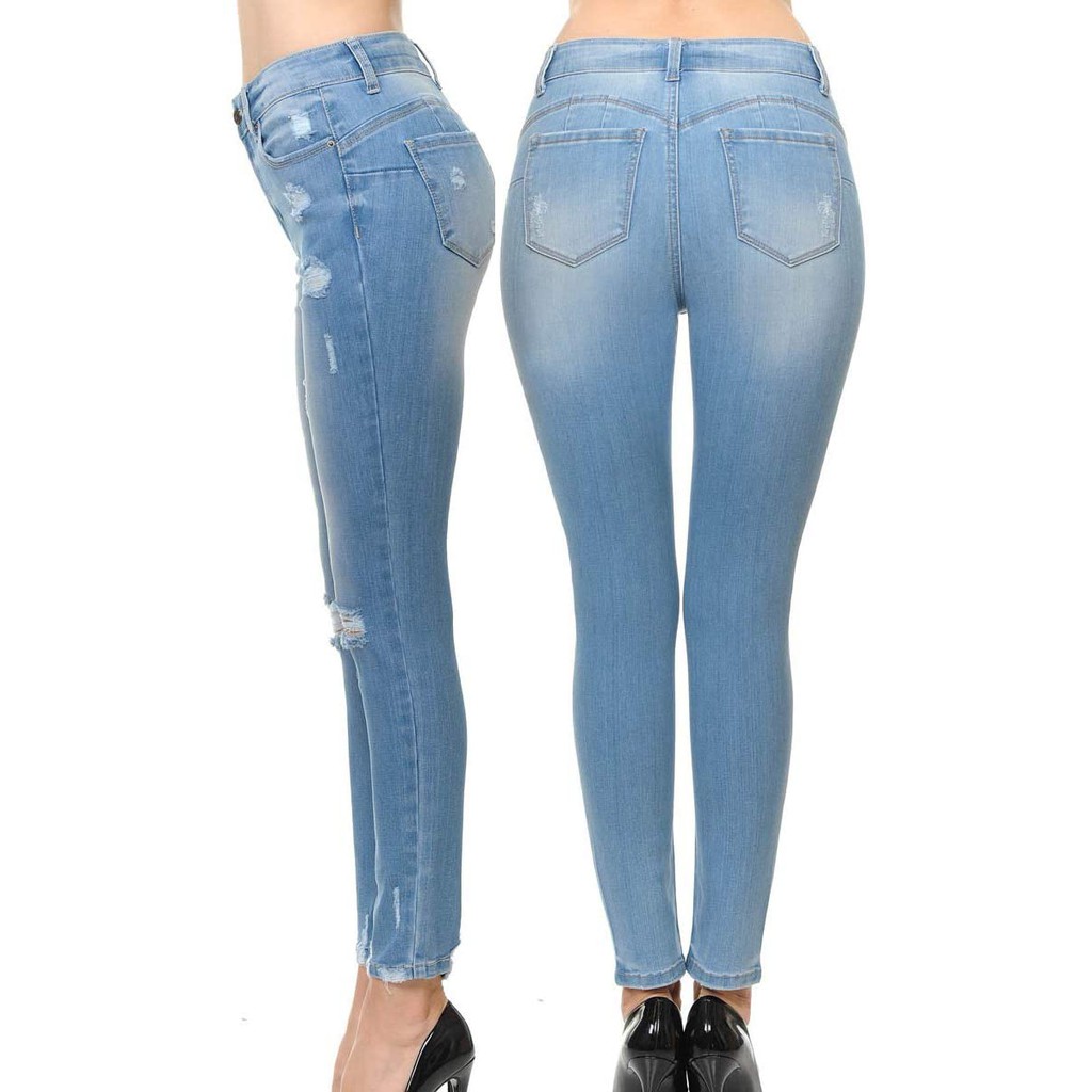 Quần jean skinny mài rách hàng vnxk