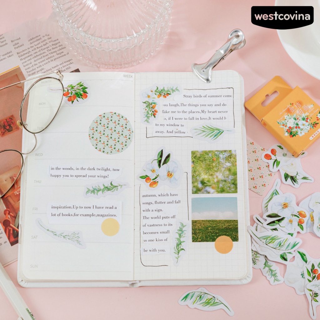 [Hot]✍1 Hộp Nhãn Dán Hình Bông Hoa Trang Trí Văn Phòng Phẩm