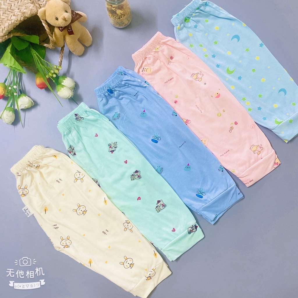 Quần dài,quần chục thun lạnh họa tiết cho bé từ 5-12kg