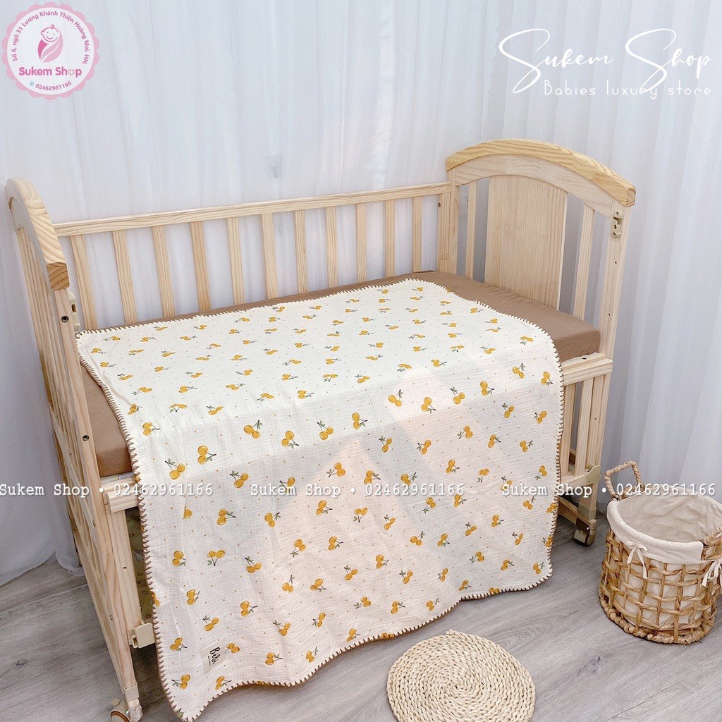 Chăn Xô 4 Lớp VIỀN TO BéBé Chất Xô Hàn Thoáng,Mềm, Siêu Nhẹ