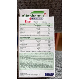 VIÊN SẮT BỔ SUNG SẮT Altapharma Eisen