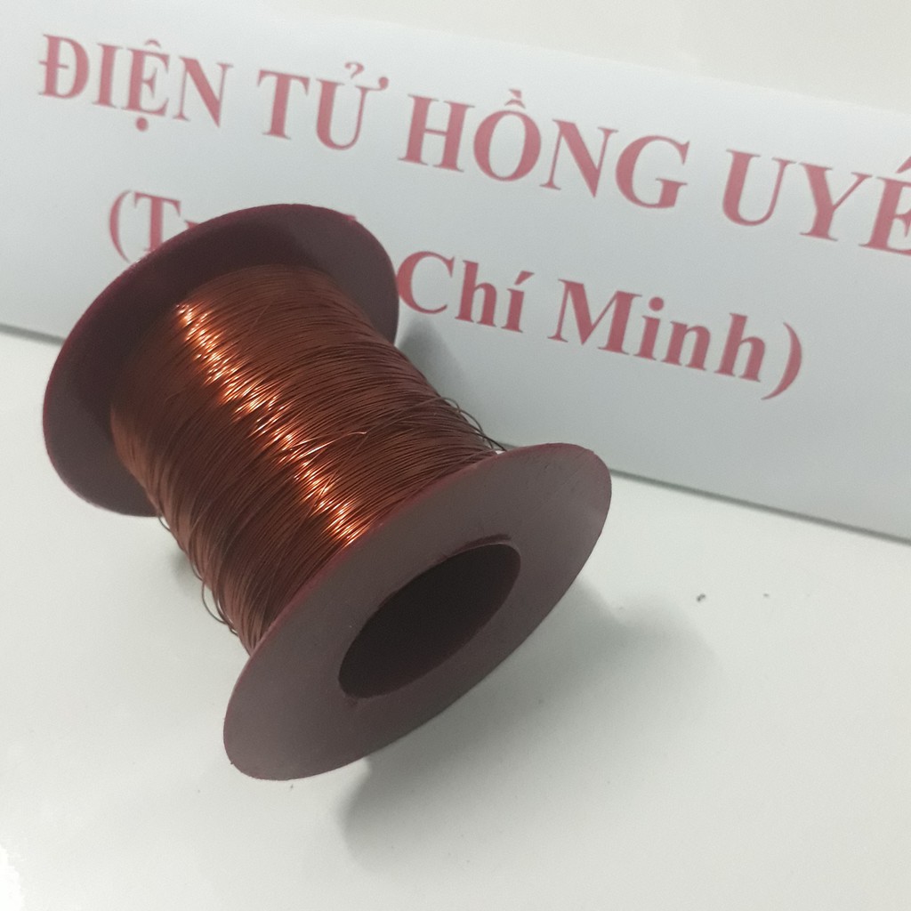 Dây đồng 0.3mm (200g - 500g). Dây đồng cuộn bọc emay cách điện, Chuyên dùng quấn biến áp cơ, biến áp sạc, mô tơ..