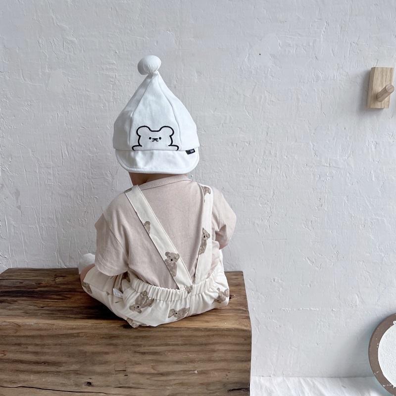 Yếm Cotton In Họa Tiết Gấu Hoạt Hình Phong Cách Hàn Quốc Thời Trang Mùa Hè Xinh Xắn Dành Cho Trẻ 0-3 Tuổi