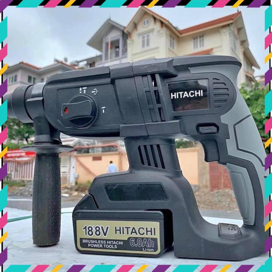 Máy Khoan Bê Tông  Pin HITACH 118v, máy khoan đục bê tông siêu khỏe siêu bên máy dùng pin tiện dụng cho công trình . .