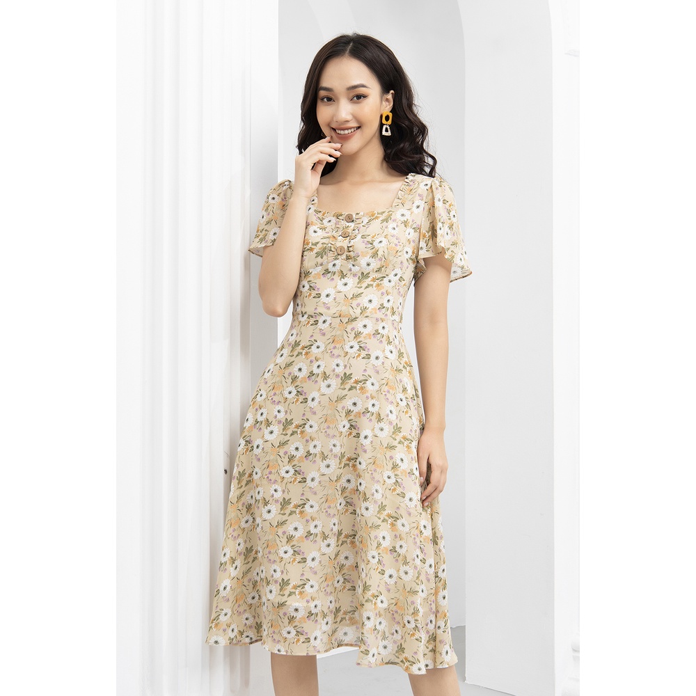 Váy Hoa Thiết Kế Nữ  LUPERI LFV3199 Voan Hàn Cao Cấp Thoáng Mát Cho Bạn Nữ Đi Chơi Đi Dạo Phố