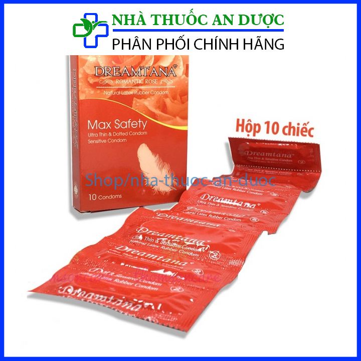 Bao cao su siêu mỏng có gai Dreamtana kéo dài thời gian quan hệ hộp 10 chiếc