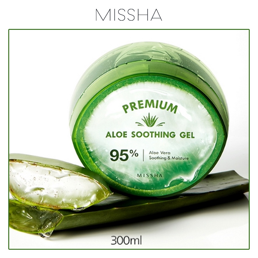 Gel Dưỡng Ẩm,Làm Dịu Da,Giảm Nhiệt Chiết Xuất Nha Đam Missha Premium Cica Aloe Soothing 300ml