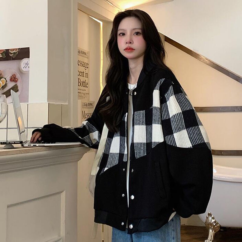 Áo Khoác Bóng Chày Nữ In Hình Thời Trang Xuân Thu