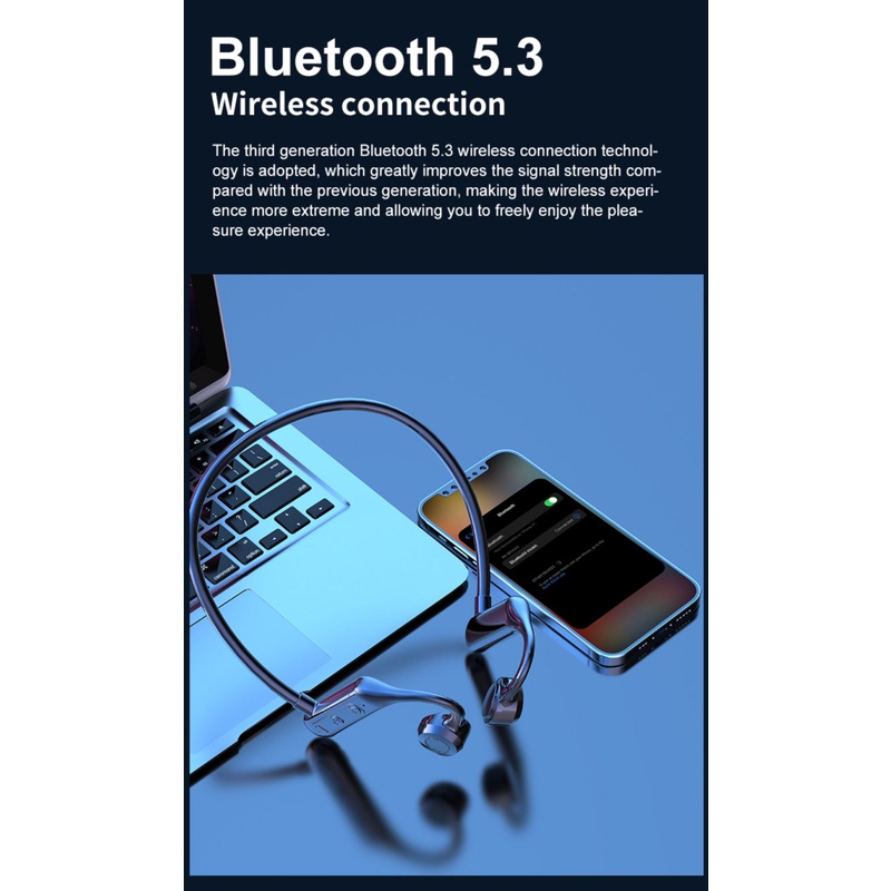 Coza Tai Nghe Truyền Âm Qua Xương Ak79 Tai Nghe Không Dây Tương Thích Bluetooth Tai Nghe Thể Thao Chống Nước Nặng Nhất Có Micrô Điều Chỉnh Âm Lượng Li-fe Chống Nước