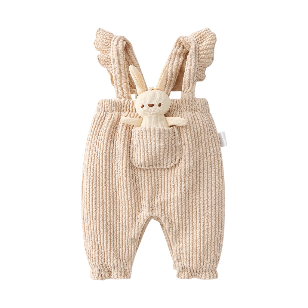 Bộ áo liền quần hai dây dễ thương cho bé gái