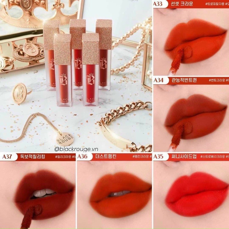 [Xả Kho] ❤️Son Black Rouge Ver 7 Air Fit Velvet Tint ❤️ Son Kem Siêu Lì ❤️ A12, A32, A28, A33, A37❤️